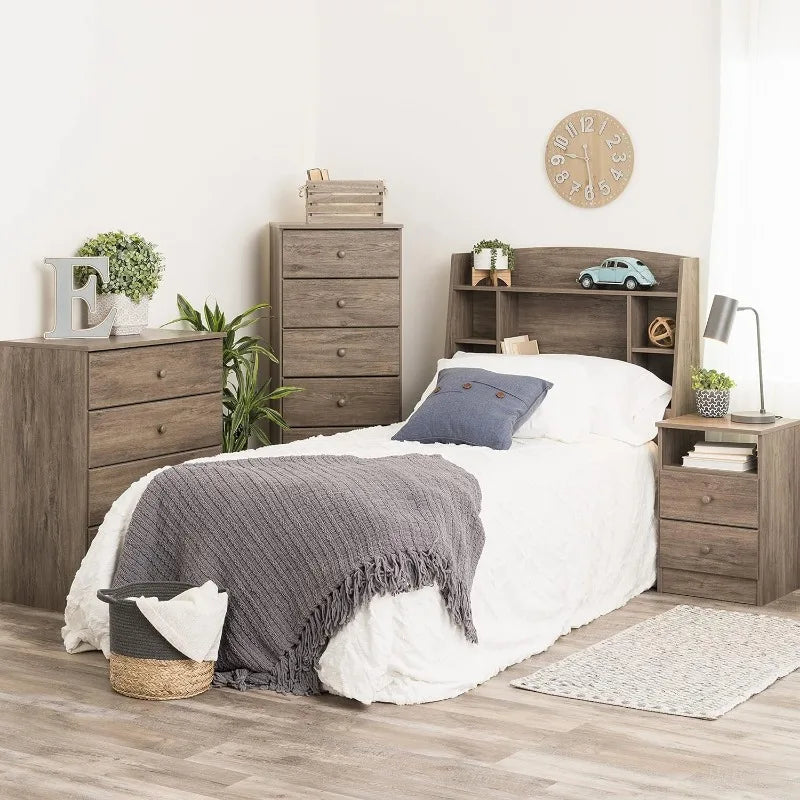 Astrid Tall White Dresser: 16"D x 20"W x 52"H, 6-Drawer Chest for Bedroom by Prepac - Perfect Chest of Drawers for Ample