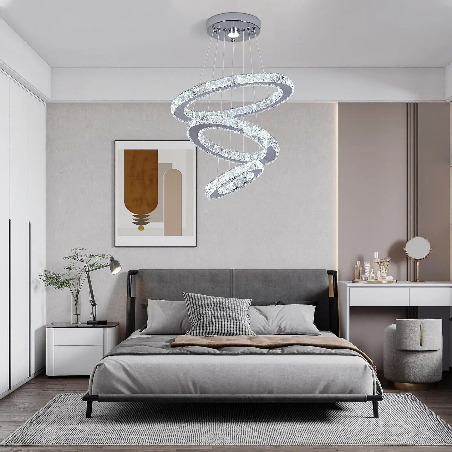 Lámparas de araña de cristal, luminaria nórdica, lámpara colgante, lámparas de techo LED decorativas, lámpara colgante para comedor, dormitorio