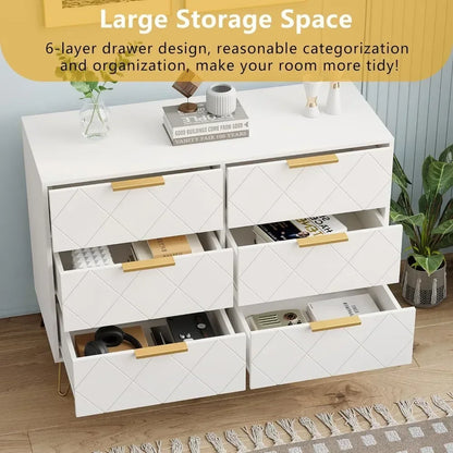 With Wide Drawers and Metal Handles Toilet Furniture Makeup Table Dresser for Bedroom With 3 Drawer White Toiletries Furnitures