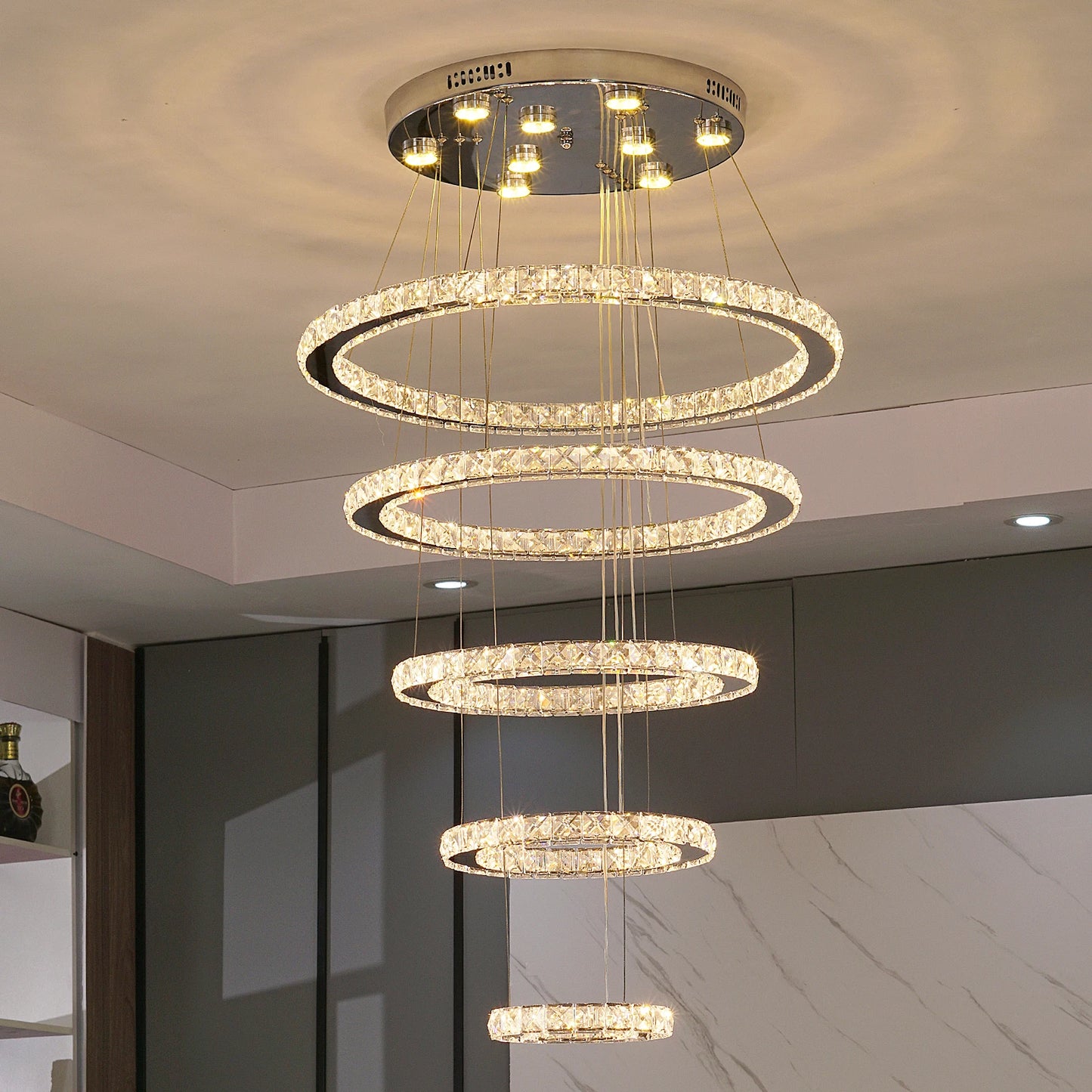 Crystal Chandelier Modern Large Crystal Pendant Lights Fixture For Living Room Bedroom Ceiling Lamp Lustres Luminaire Plafonnier