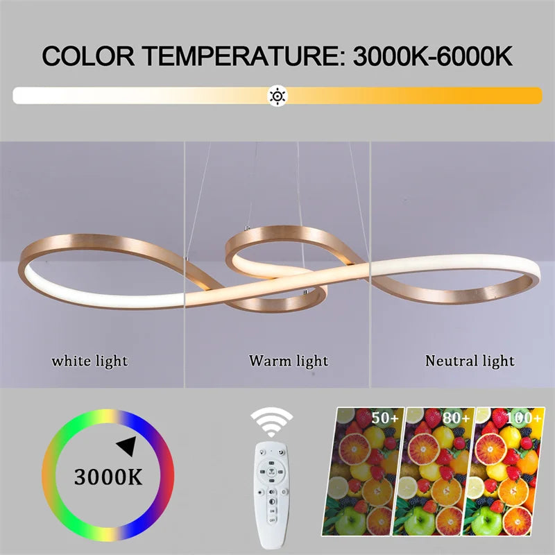 Nordic Led Pendant Hanging Light Decorative Led Ceiling Lamps Lustre Art Design Minimalist Fixture Indoor Lighting Chandelier