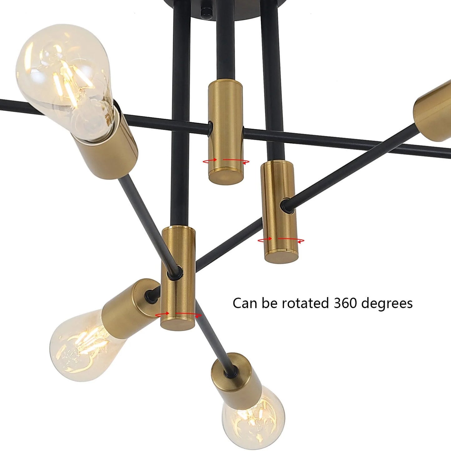 US  Artificial satellite pendant lighting pendant ceiling 4/6 semi ceiling fixtures-