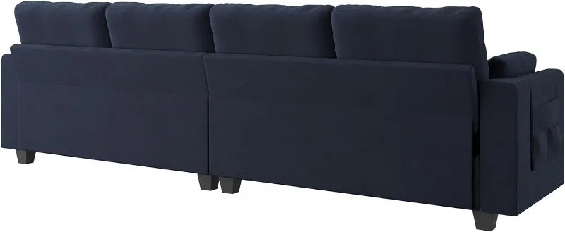 Reversible Sectional Sofa L-Shape Sofa Convertible Couch 4-Seater Sofas Sectional， Sofa Set Living Room Furniture