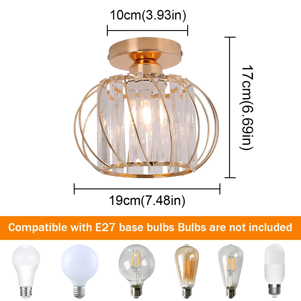 Kitchen Island Pendant Lighting Modern Ceiling Lamp Crystal Chandelier Balcony Corridor Simple Lantern Hanging Fixture For Home