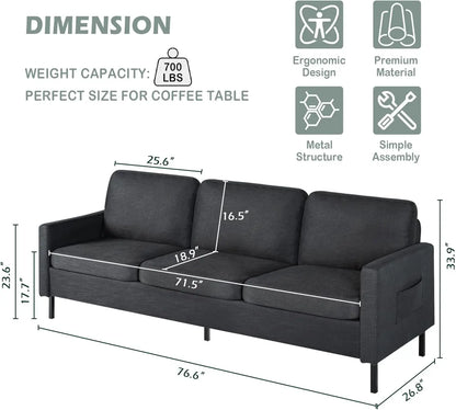 Sofá modular, sofá moderno de mediados de siglo, sofás, sofás para sala de estar, apartamentos, dormitorios, sofás pequeños para espacios pequeños