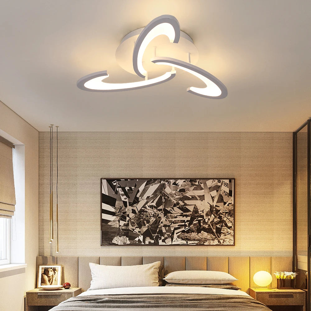 Plafonnier LED moderne en acrylique, éclairage d'intérieur, luminaire décoratif de plafond, idéal pour un salon, une chambre à coucher ou une cuisine