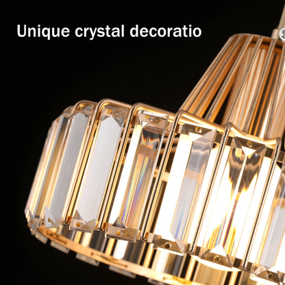 Luxury Crystal Pendant Lamp Dining Table Hanging Ceiling Lamps For Bedroom Indoor Lighting Nordic Modern Ceiling Chandelier Home