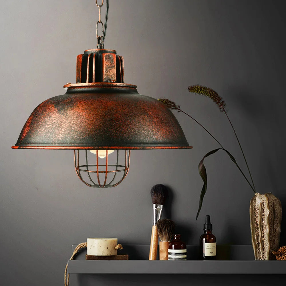 Iron Lamp Shade Retro Chandelier Ceiling Lamps Pendant Light Cafe Pendant Lamp Vintage Pendant Light in Industrial Design