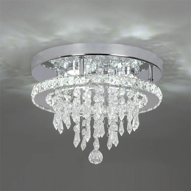 Modern K9 Luxury Crystal Ceiling Lamp Smart Led Living Dining Room Pendant Light Chandelier Remote Control Hanging Decor Luminai