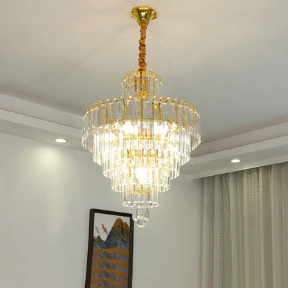 Lustre en cristal élégant, plafonnier moderne à gouttelettes, luminaire suspendu, lustre suspendu de luxe en cascade