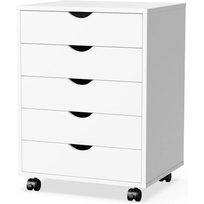 7 Chest of Drawers - Dresser Storage Cabinet Wooden Dresser, White Drawer Wooden Tissue Furniture for Office, Home