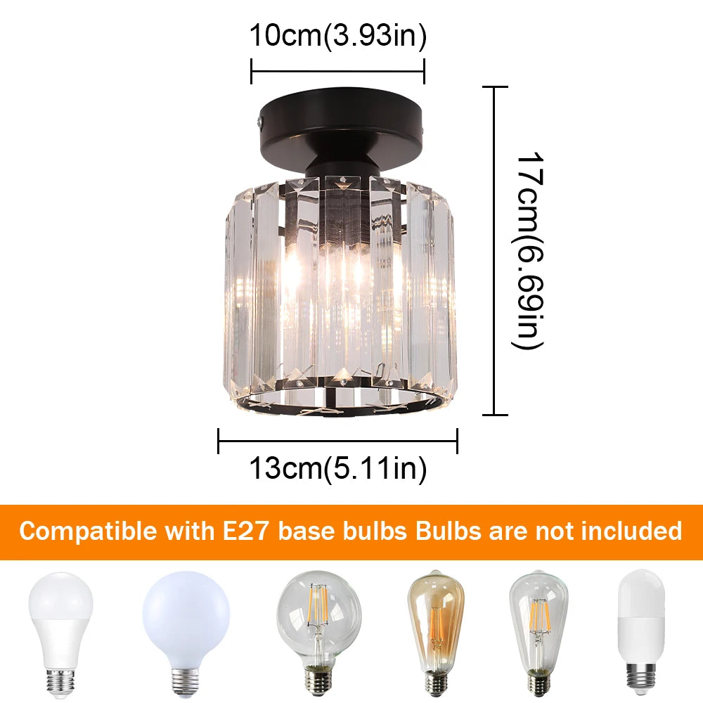 Modern K9 Crystal Pendant Light Led Ceiling Lamp Living Dining Room Nordic Chandelier Aisle Kitchen Island Decor Balcony Fixture