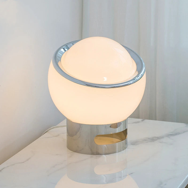 Nouvelle lampe de table créative en forme de boule de protéines en verre de lait, veilleuse d'ambiance pour la maison, décoration de salon, chambre à coucher, chevet, bureau