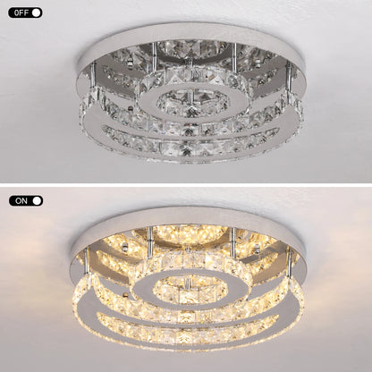 Plafonnier moderne en cristal à LED avec design soleil et lune, luminaire suspendu pour salon, salle à manger, chambre à coucher