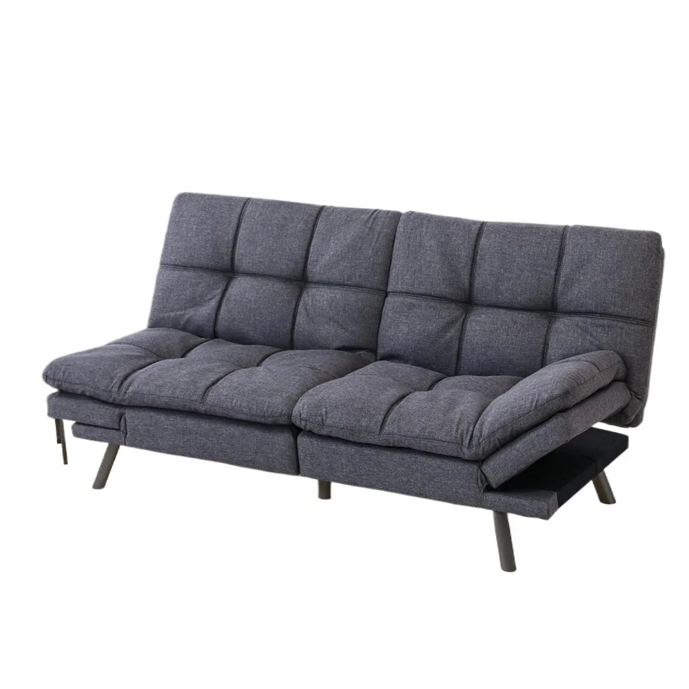 Sofa bed, convertible Lovesea sofa bed, memory foam sofa, futon sofa with arms, small couch sofa, standard gray71D x 31W x 33.5H