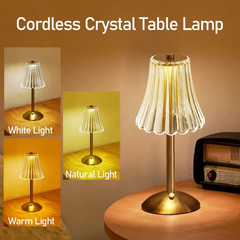 Lámpara de mesa táctil de barra, lámpara de escritorio inalámbrica recargable, luz de noche portátil para dormitorio, luces LED de decoración para café, hotel y restaurante