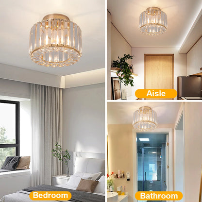 Modern Ceiling Lamp Mininalist Led K9 Crystal Ceiling Light Chandelier Bedroom Decor Luxury Living Dining Room Balcony Corridor