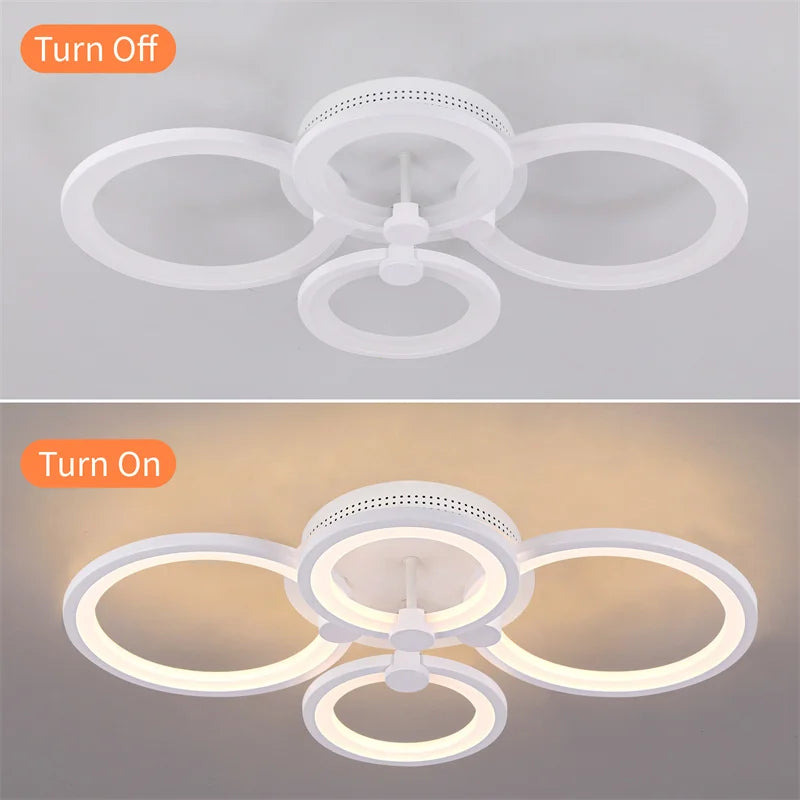 Lámpara de araña LED acrílica moderna para interiores, dormitorio, sala de estar, plafón de atenuación, accesorios de iluminación de cocina, luces colgantes, lustres de decoración