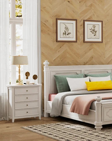 White Dresser for Bedroom, Drawer, Tall Nightstand, Modern White Drawer Cabinet for Living Room,Home Office