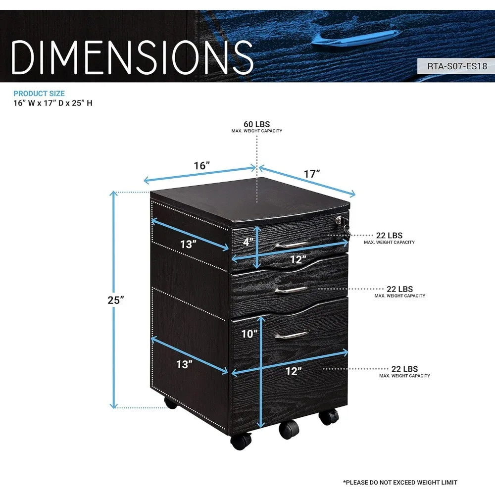 Rolling Storage and File Cabinet