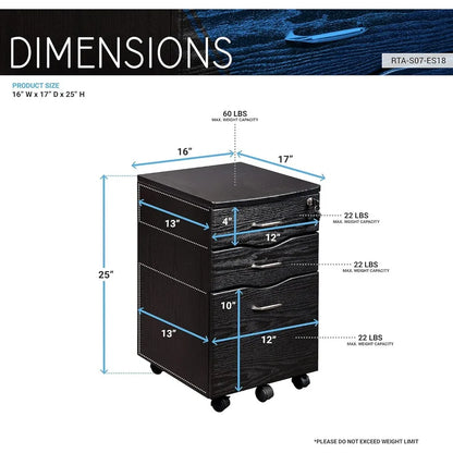 Rolling Storage and File Cabinet