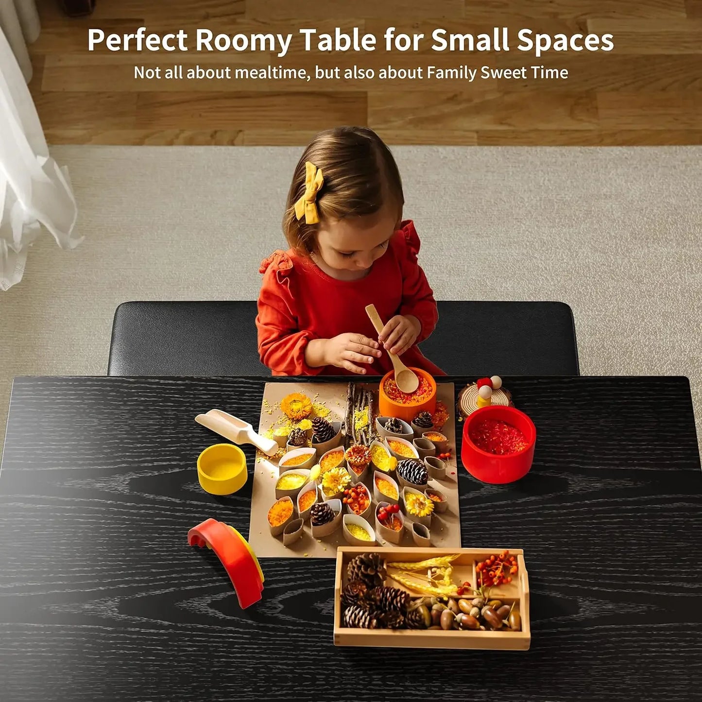 Mesa de comedor de cocina con 4 sillas para espacios pequeños Mesas y sillas de comedor Juego de comedor para apartamento Muebles para dormitorio