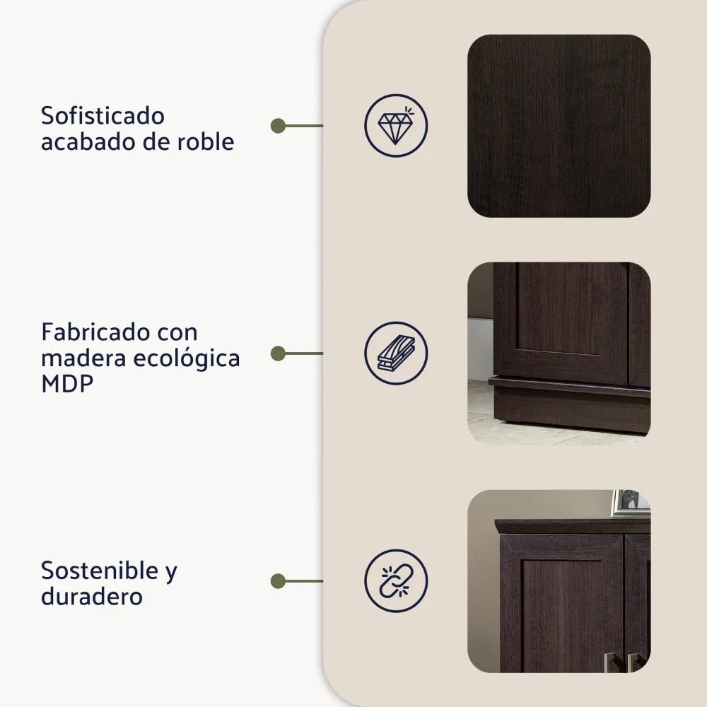 Sauder HomePlus Base Pantry Cabinets, L: 29.61" X W: 17.01" X H: 37.40", Dakota Oak Finish