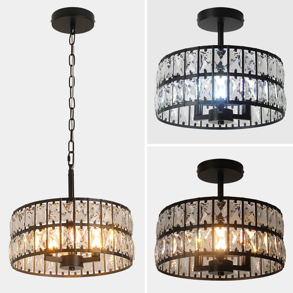 Luxury Pendant Light Crystal LED Chandelier Nordic Home Decor Ceiling Lamp Modern Kitchen Island Dining Living Room Fixture Lum