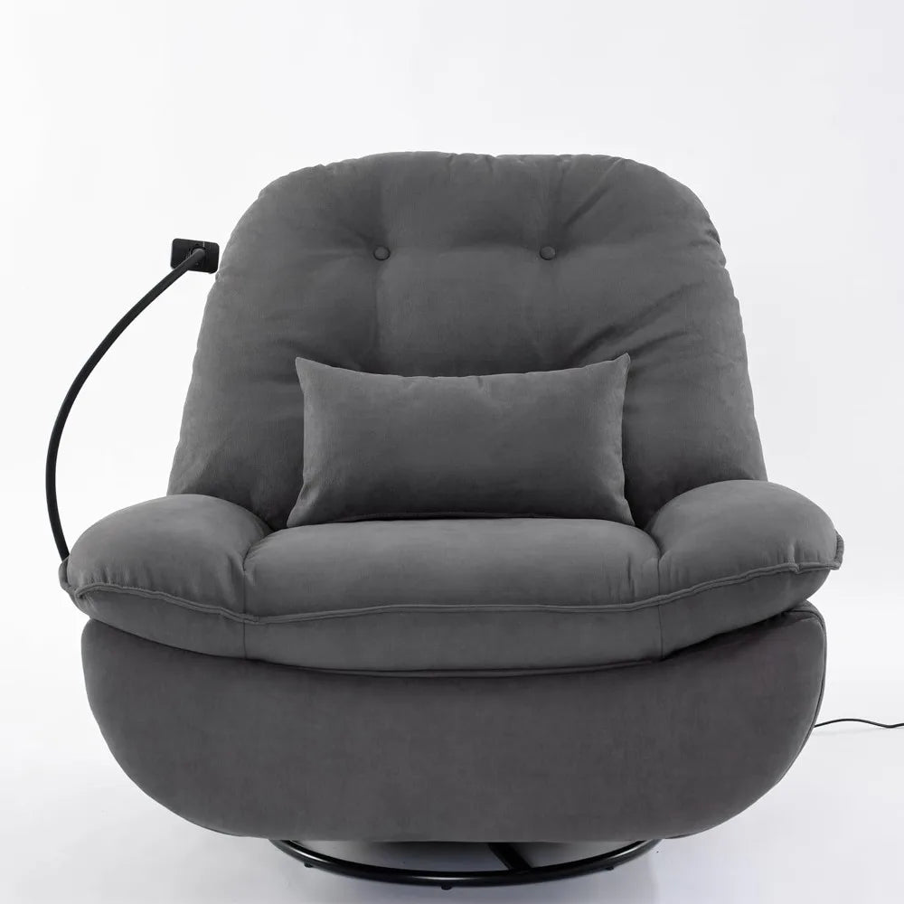 Electric recliner chair with 360 ° rotating lifting voice wake-up function, USB charging port, Bluetooth music function chair