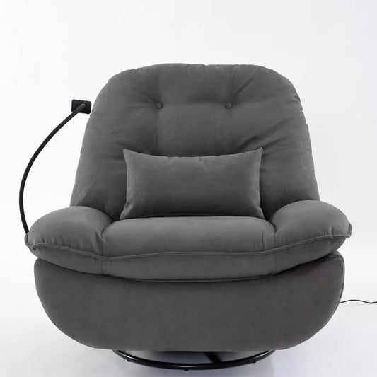 Electric recliner chair with 360 ° rotating lifting voice wake-up function, USB charging port, Bluetooth music function chair