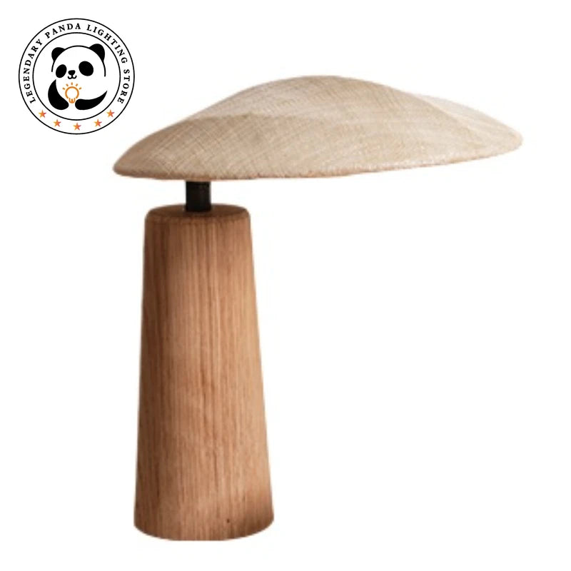 Japanese Wabi-sabi Solid Wood Table Lamp LED Fabric Lampshade Zen Art Decor Desk Light Living/Model Room Bedroom Tea House Study