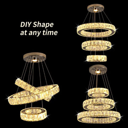 Crystal Chandeliers Luminaria Nordic Pendant Lamp Decorative Led Ceiling Lamps Hanging Light Fixture For Dining Room Bedroom