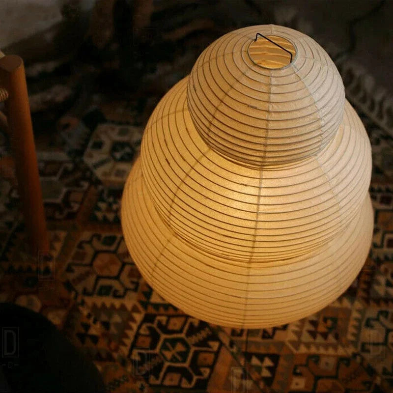 Lámpara de mesa de diseño japonés Akari Noguchi Yong, luces de escritorio decorativas de papel de arroz blanco para dormitorio, sala de estar, comedor, estudio, loft