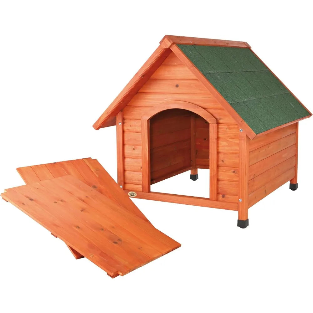 Niche pour chien Natura Cottage | Parc pliable pour chien de taille moyenne, niche pour chiots, niche mobile, caisses pour animaux de compagnie, grandes fournitures en bois pour animaux de compagnie