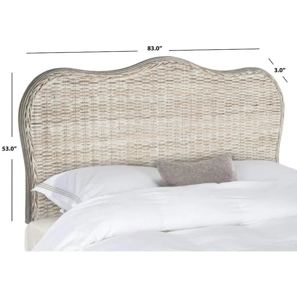 Home Collection Imelda White Washed Headboard (King),Original Bed Headboards Large Bed Headboards