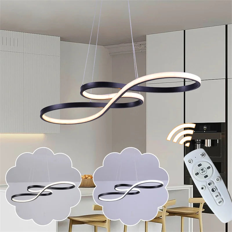 Nordic Led Pendant Hanging Light Decorative Led Ceiling Lamps Lustre Art Design Minimalist Fixture Indoor Lighting Chandelier