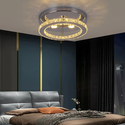 Modern K9 Luxury Crystal Ceiling Lamp Smart Led Living Dining Room Pendant Light Chandelier Remote Control Hanging Decor Luminai