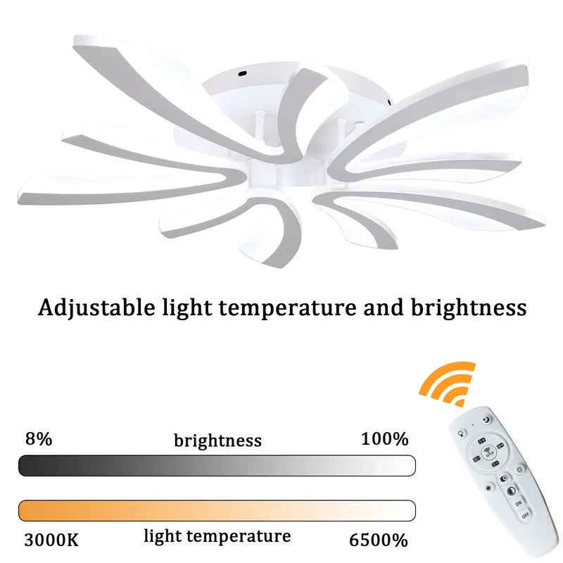 Lámpara de araña LED acrílica moderna para interiores, dormitorio, sala de estar, plafón de atenuación, accesorios de iluminación de cocina, luces colgantes, lustres de decoración