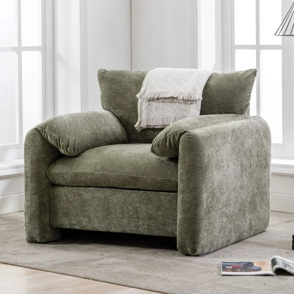 Sillón extragrande Shenier - Sillón moderno con acento, sofá individual, 38,6 pulgadas de ancho, cómodos asientos para sala de estar y dormitorio