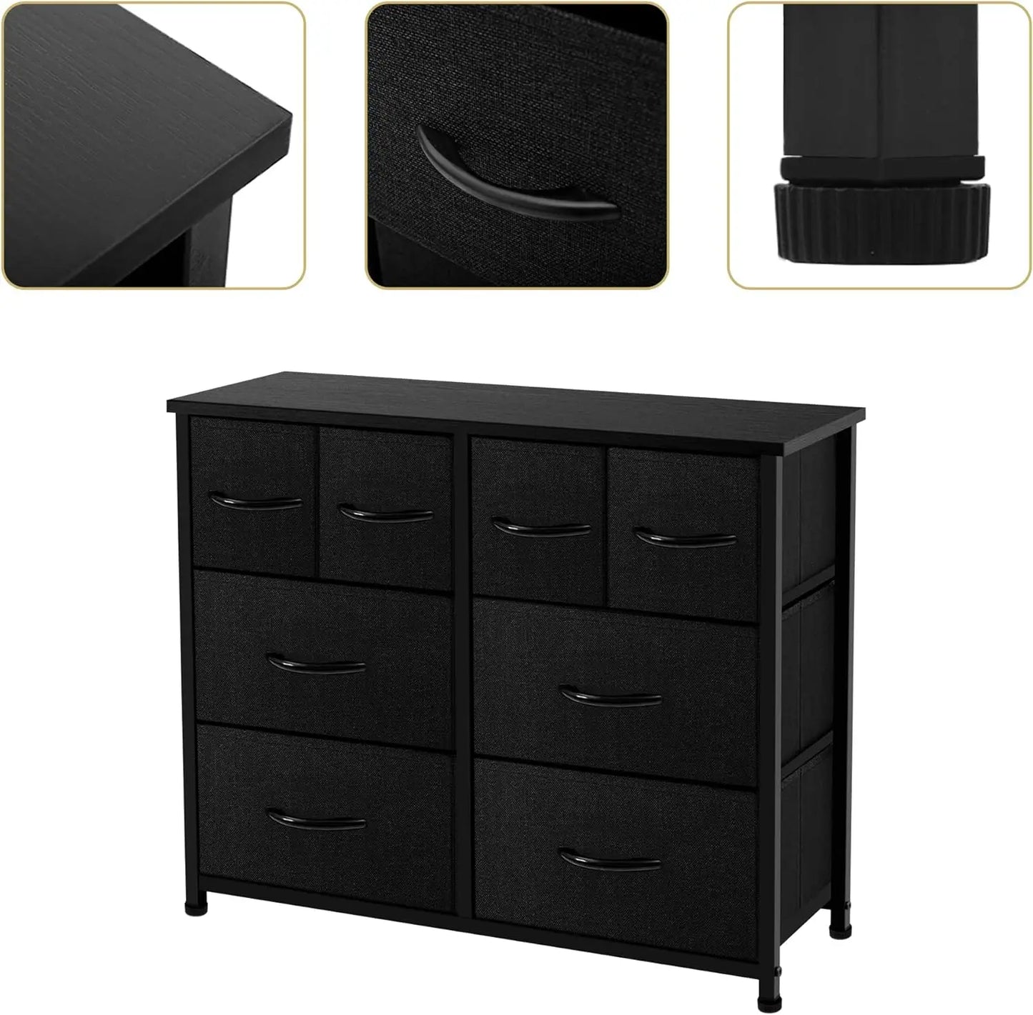 4/5/6/8/9/10/11 Drawers, Bedroom, Wide Fabric Dresser for Storage and Organization