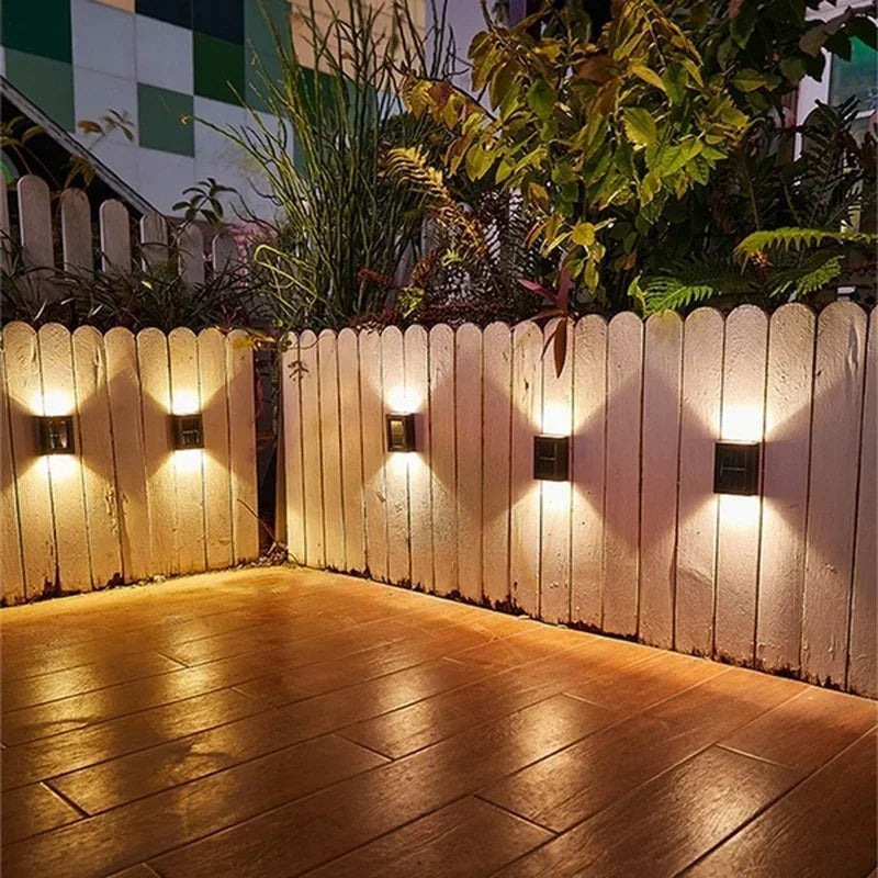 Spots solaires haut et bas pour extérieur, lampe murale de rue, lampe solaire à énergie solaire, lampe solaire étanche, décoration de jardin