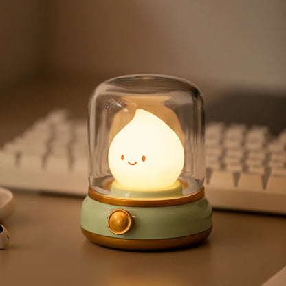 BANDIAN Mini Desktop LED Cute Night Lamp Creative USB Rechargeable Portable Cartoon Table Lamp For Bar Home Decor Hotel Bedroom