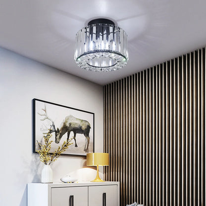 Plafonnier moderne minimaliste à LED K9 en cristal, luminaire décoratif de plafond pour chambre à coucher, salon, salle à manger, balcon, couloir