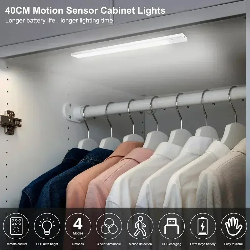 Luz nocturna LED inalámbrica Xiaomi con sensor de movimiento, recargable por USB, para armario de cocina, lámpara de escritorio, decoración de habitación