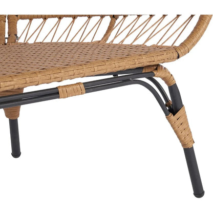 Chaise suspendue en forme d'œuf, avec 5 coussins, coussins de pieds réglables, coussins résistants aux UV et à l'eau, chaise d'extérieur en forme d'œuf