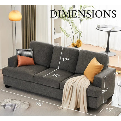 2024 New Comfy Sofa Couch with Extra Deep Seats, Modern Sofa- Loveseat, Couch for Living Room Apartment Lounge