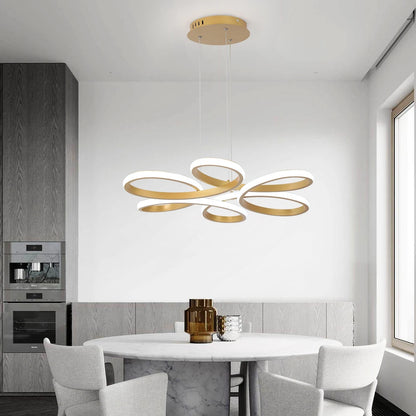 Nordic Acrylic Pendant Light Modern Twisted Led Ceiling Lamp Chandelier Kitchen Dining Room Aisle Decor Hanging Fixture Lumina