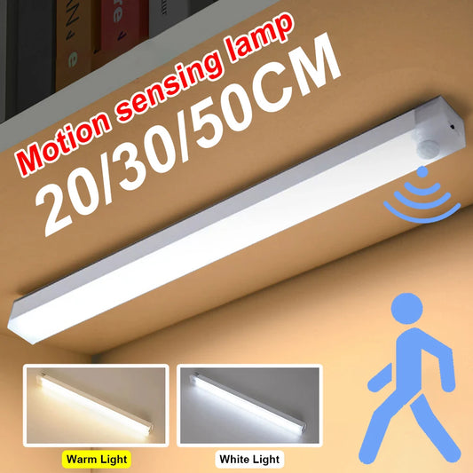 Motion Sensor Light Tubes Wireless USB Rechargeable LED Night Light Closet Wardrobe LED Lights Staircase Kitchen Decorative Lamp