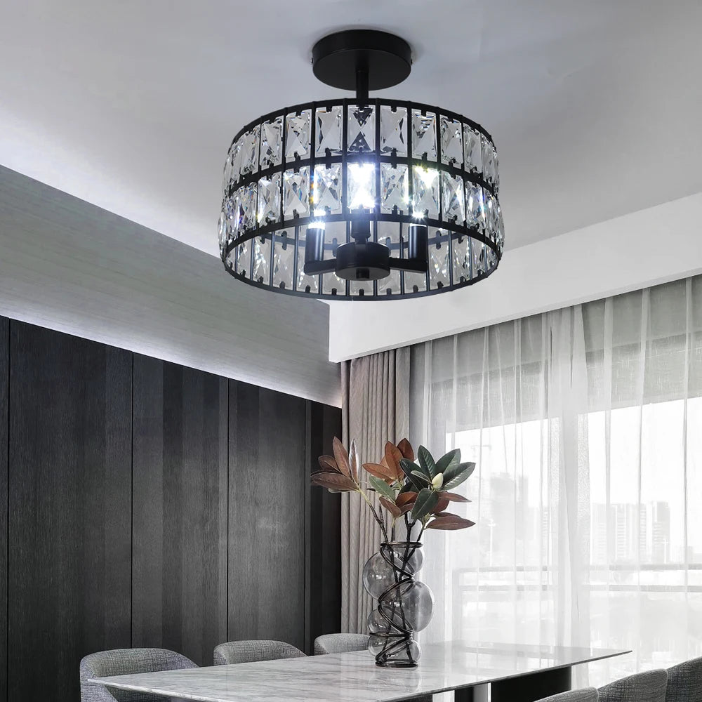 Luxury Pendant Light Crystal LED Chandelier Nordic Home Decor Ceiling Lamp Modern Kitchen Island Dining Living Room Fixture Lum