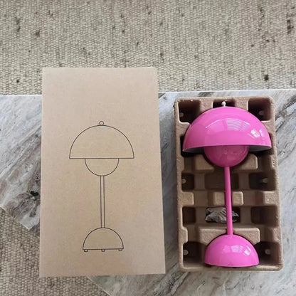 Modern Cordless Table Lamp Cute Battery Mushroom Table Lamp Small Lamp for Nightstand Dimmable Touch Bedroom Lamp Night Light